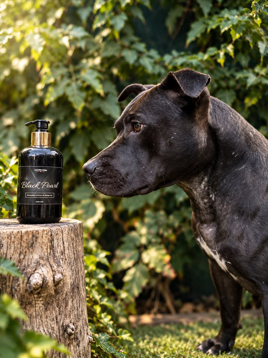 Shampoing chien poils noirs raviveur d'éclat