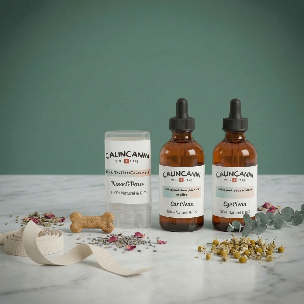 Coffret Les Essentiels trio de soins naturels pour chien - Calin Canin