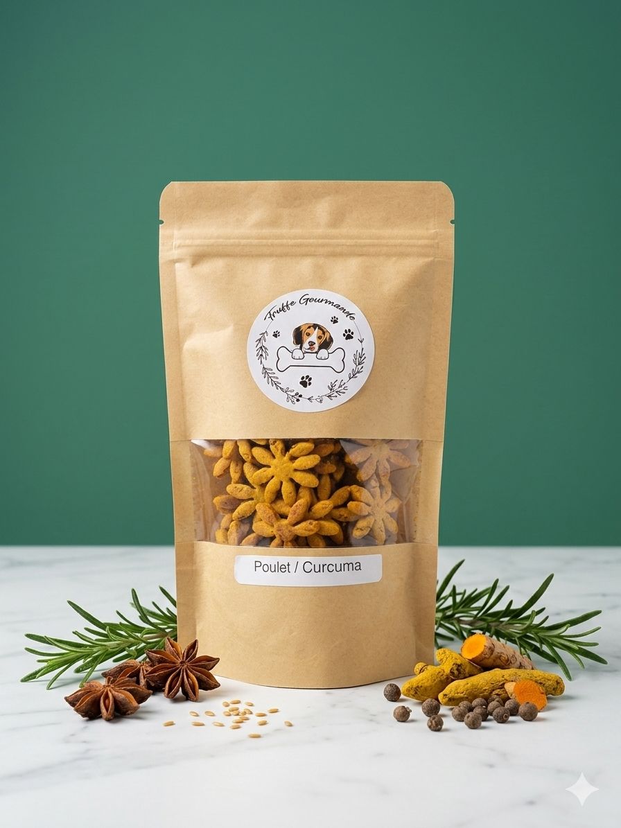 friandise chien bio poulet curcuma 