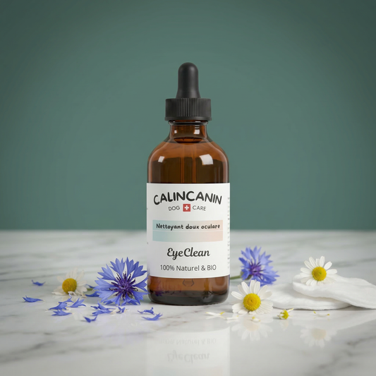 Lotion oculaire naturelle pour cheval nettoyage yeux et contour - Calin Canin