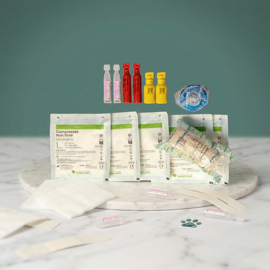 Recharge trousse de secours pour chien consommables compresses et bandes - Calin Canin
