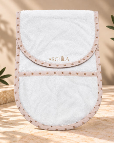 Serviette de bain chien avec poches pour les mains