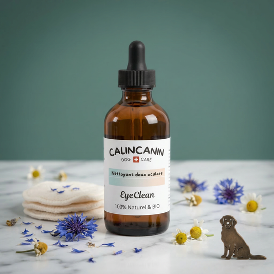 Soin oculaire naturel EyeClean pour chien à la camomille et bleuet - Calin Canin